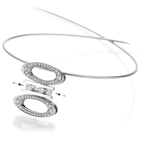 CIRCULUM - Collier mit beweglichen Diamanten